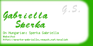 gabriella sperka business card